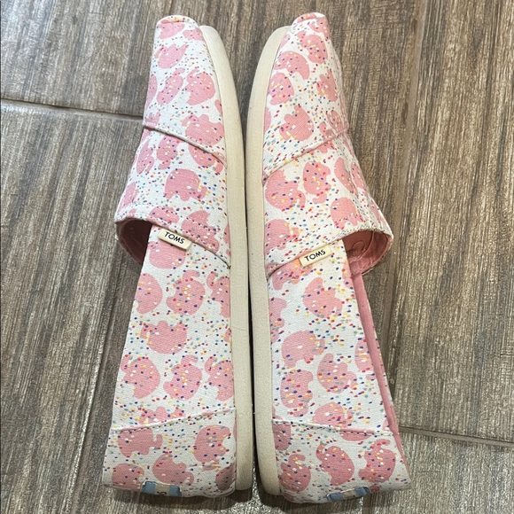 Toms Pink Elephant Pattern Animal Circus Cookies Slip-Ons - Womens Size 7.5 - Picture 6 of 13